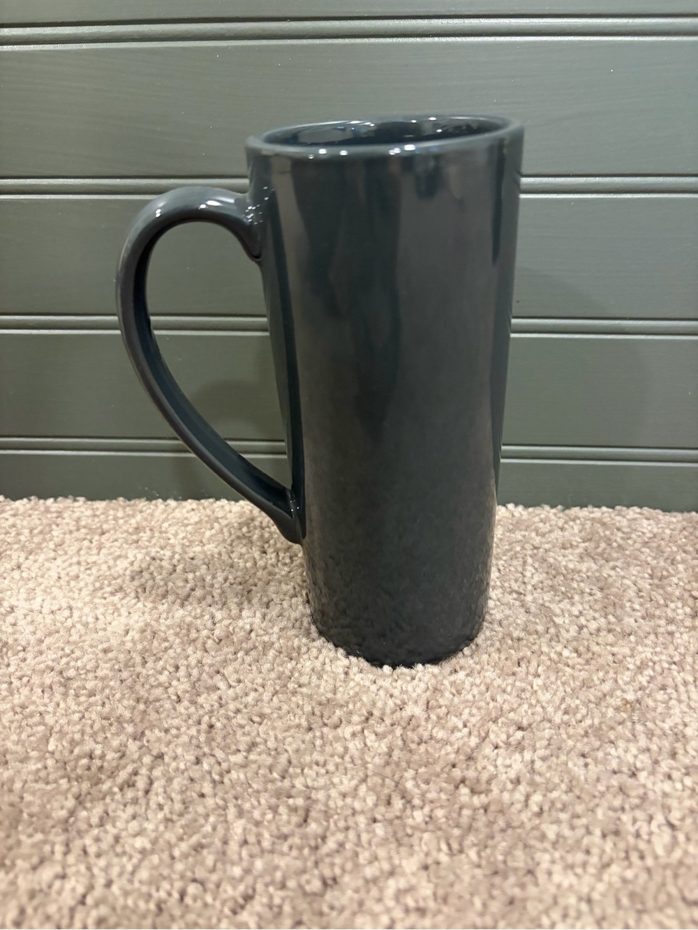 Skinny, Tall Ceramic Mug - Charcoal